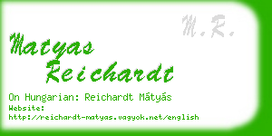matyas reichardt business card