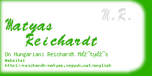 matyas reichardt business card